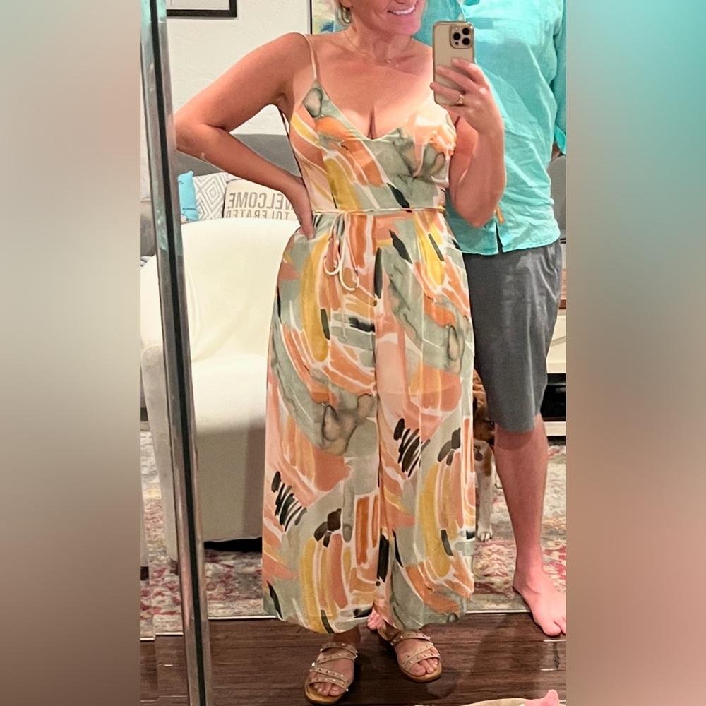 Abstract Print Midi Romper - Picture 10 of 13